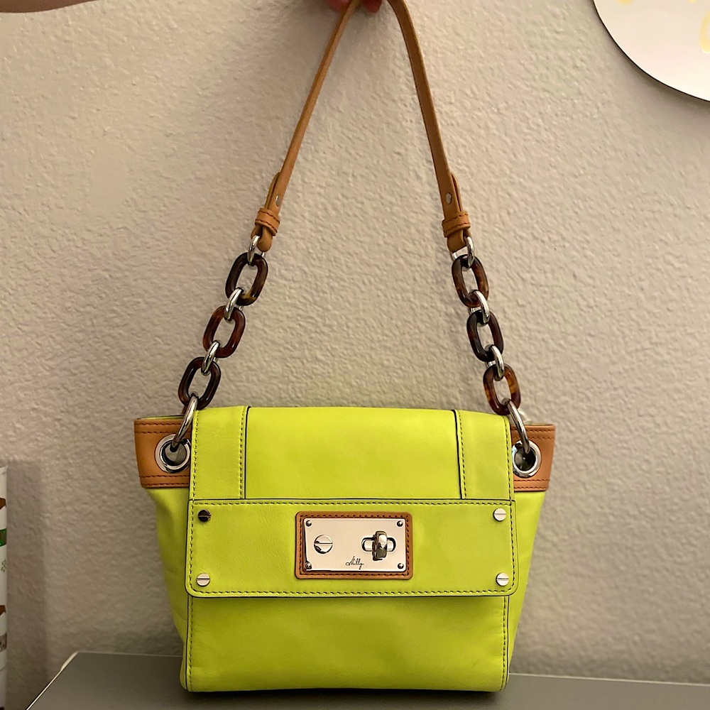 Milly New York Bright Acid Green Shoulder Bag